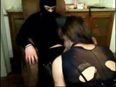 Masked man with fat cock fucks his big cock CD