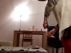Cleaning Lady ilona love it from behind